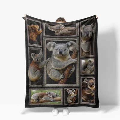 Koala Family Collage Blanket
