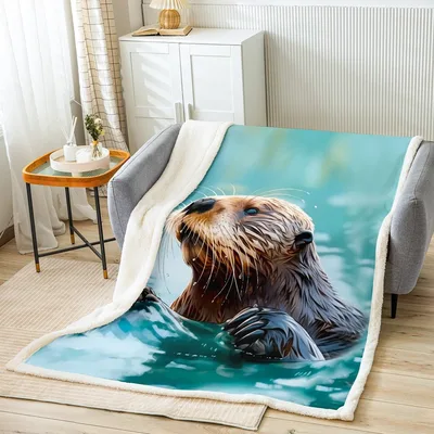 Sea Otter Ocean Swim Blanket