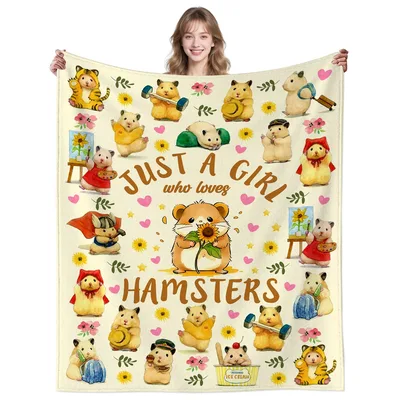 Just a Girl Blanket: Hamster Lover Artwork Design