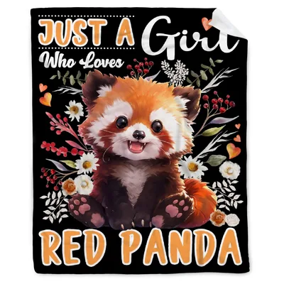 Just a Girl Blanket: Red Panda Lover Design