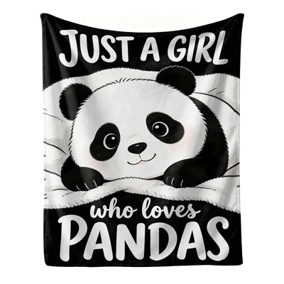Just a Girl Who Loves Pandas Blanket - Cute Panda Design