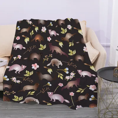Ferrets and Flowers Pattern Blanket