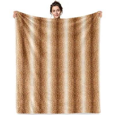 Fawn Spots Animal Pattern Blanket: Deer Print Throw for Nature Lovers