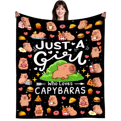 Just a Girl Blanket for Capybara Lovers