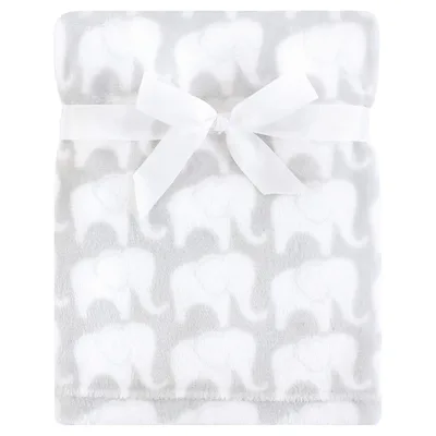 Gray Elephant Pattern Blanket
