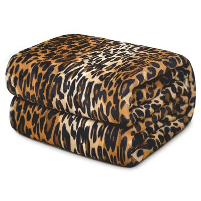 Leopard Print Pattern Blanket Wild Animal Style Throw