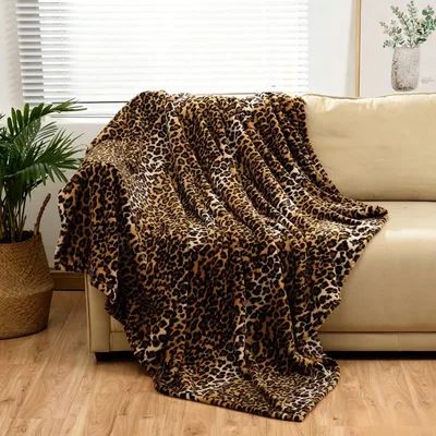 Leopard Print Pattern Blanket: Bold Animal Style for Your Sofa