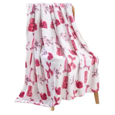 Balloon Animals Pattern Blanket: Pink Twisted Creations for Cozy Days
