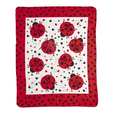 Ladybug Pattern with Red Blanket: Playful Insect Design for Cozy Days