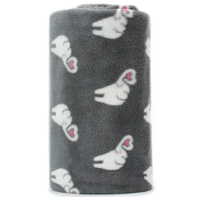 Dreaming Elephant Pattern Blanket featuring cute white elephants