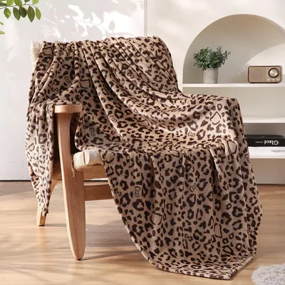 Leopard and Cheetah Print Blanket Wild Animal Style Throw