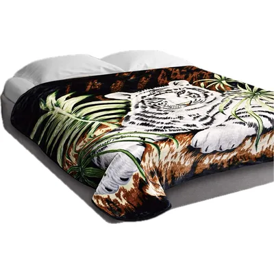 White Tiger in Jungle Blanket