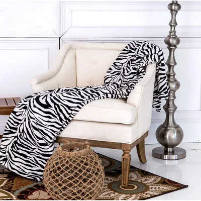 Black and White Zebra Print Blanket for Safari Style Lovers