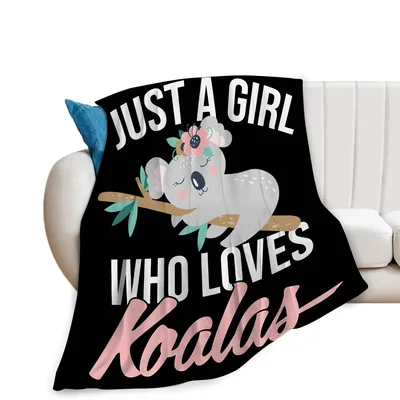 Just a Girl Blanket: Cute Koala Design for Animal Lovers