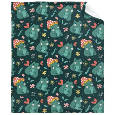 Frogs and Mushrooms Pattern Blanket No. 2 – Frogs