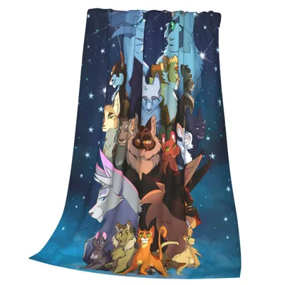 Cats Under Starry Night Blanket: Warriors in a Celestial Sky