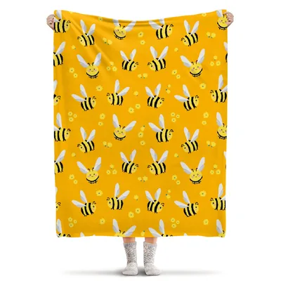 Cute Bees Pattern Blanket: A Cheerful Honeycomb Design for Cozy Days