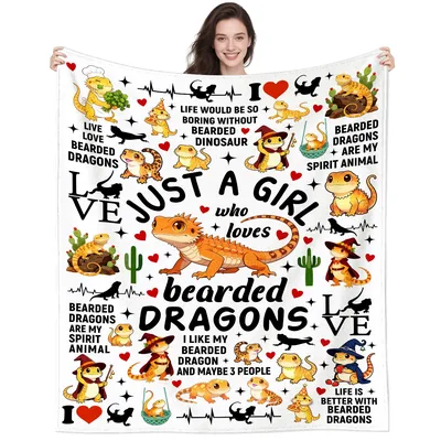 Just a Girl Who Loves Bearded Dragons Blanket