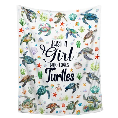 Just a Girl Blanket: Sea Turtle Lovers Design