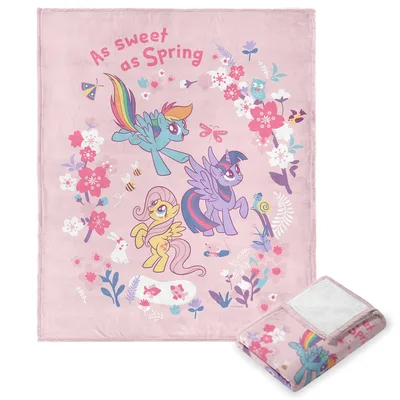 Spring Ponies with Flowers Blanket: As Sweet as Spring Design