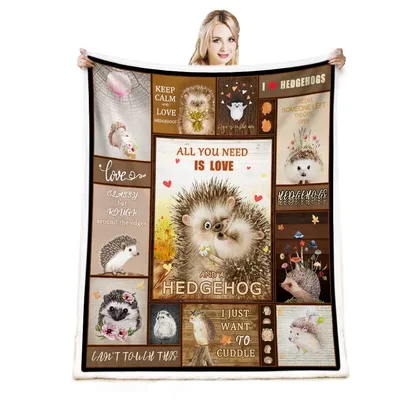 All You Need Is Love Hedgehog Blanket for Spiky Lovers
