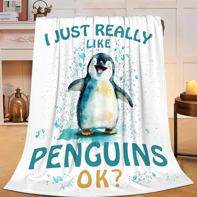 I Just Really Blanket: A Cheery Penguin Design for Enthusiasts