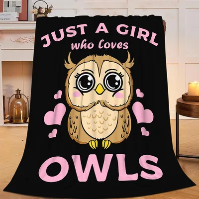Just a Girl Blanket: Cute Owl Design for Bird Lovers