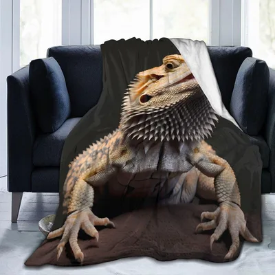 Bearded Dragon Lizard Blanket: Realistic Reptile Art for Enthusiasts