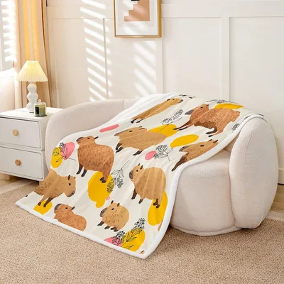 Capybaras Cute Animals Blanket: Fuzzy Rodent Design for Cozy Days