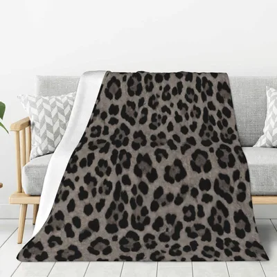 Leopard Print Pattern Blanket No. 16 Wild Animal Style Throw