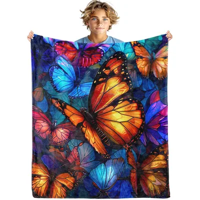 Colorful Butterflies Pattern Blanket No. 2