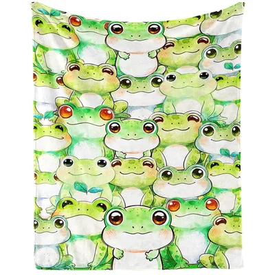 Happy Frogs Pattern Blanket