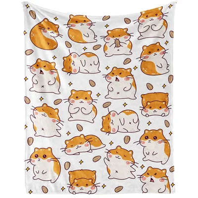 Cute Hamsters Pattern Blanket No. 2