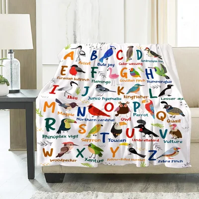 Bird Alphabet Pattern Blanket: A Colorful Guide to Feathers and Flight