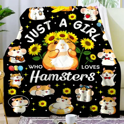 Just a Girl Blanket: Just A Girl Who Loves Hamsters Design