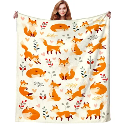 Cute Foxes Pattern Blanket: A Cozy Design for Nature Lovers