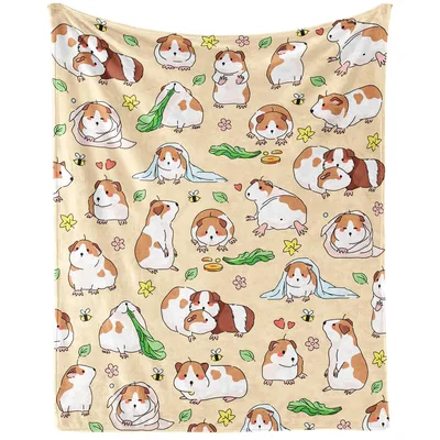Guinea Pig Pattern Blanket: Cute Rodent Throw for Pet Lovers