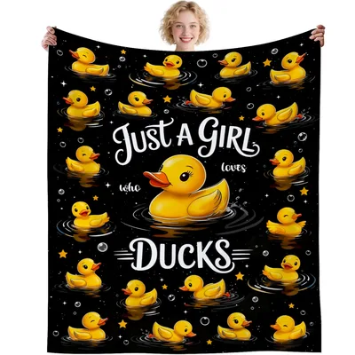 Just a Girl Blanket: Just A Girl Who Loves Ducks Design