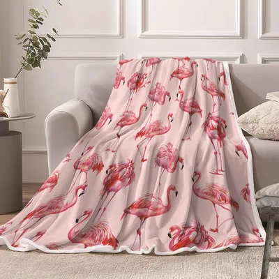 Pink Flamingo Pattern Blanket: A Tropical Throw for Cozy Days
