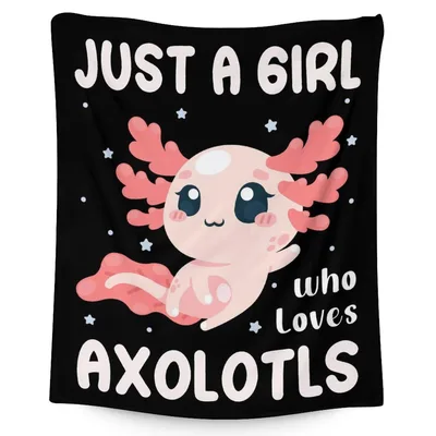 Just a Girl Blanket: Cute Axolotl Design for Lovers