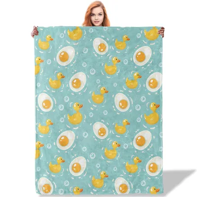 Rubber Duck and Eggs Blanket: Playful Bath Time Pattern for Fun Lovers
