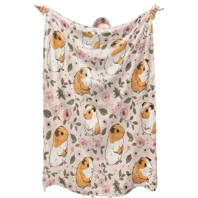 Guinea Pig Floral Pattern Blanket No. 2