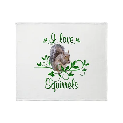 I Love Squirrels Blanket: A Furry Friend Design for Nature Lovers