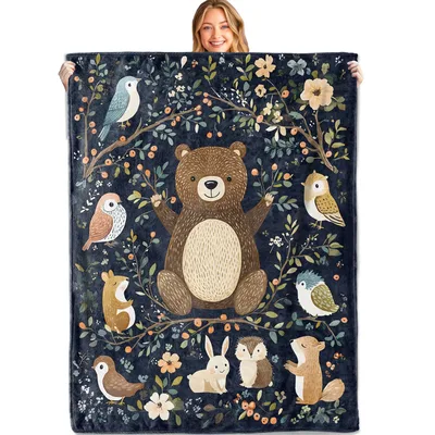 Woodland Bear and Friends Blanket: A Friendly Forest Gathering