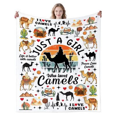 Just a Girl Blanket: Just A Girl Who Loves Camels Design