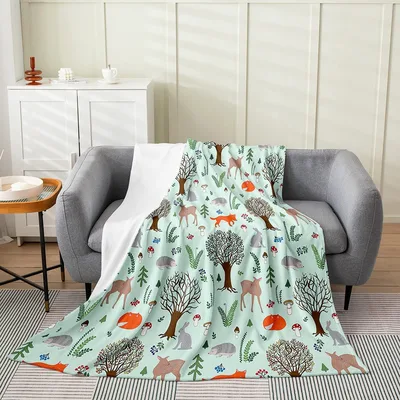 Woodland Animals and Mushroom Blanket Forest Friends Pattern