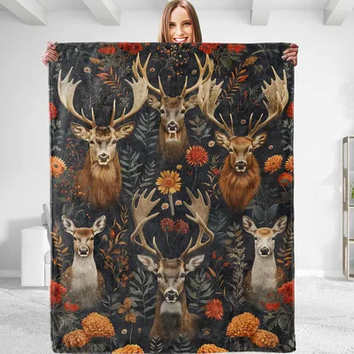 Deer Pattern with Autumn Blanket