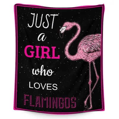 Just a Girl Blanket: Flamingo Love Design for Pink Lovers