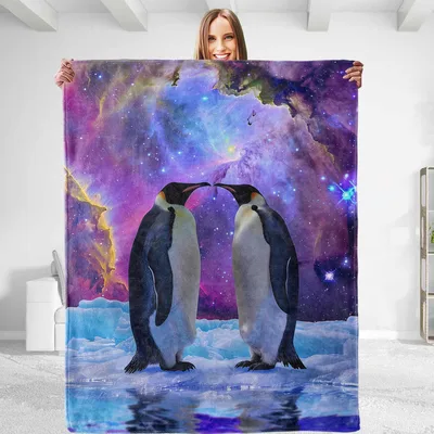 Penguins Under Galaxy Sky Blanket: Cosmic Penguins on Ice