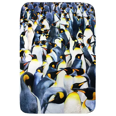 Penguin Crowd Photo Blanket: A Huddle of King Penguins